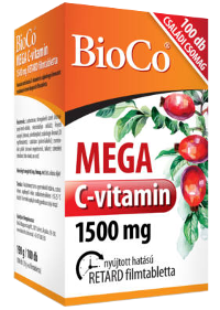 BioCo 1500 mg C-vitamin retard filmtablettban