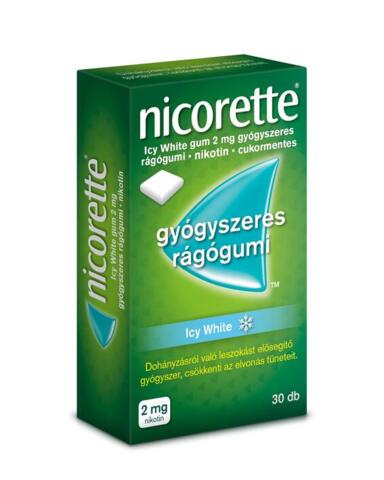 Nicorette Icy White 2mg gyógyszeres rágógumi 30x