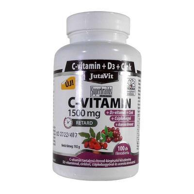Jutavit C-vitamin 1500mg Csipkeb+Acer+D3+Zn ret.ft 100x